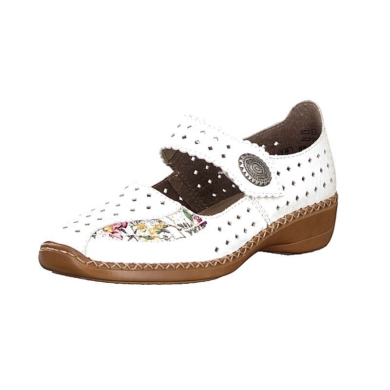 Slip On Rieker 413J3-80 Para Mulher - Branco